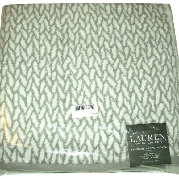 Ralph Lauren Sanders Antimicrobial Cotton 30x56 Large (1) Bath Towel Pewter Gray - Picture 4 of 6